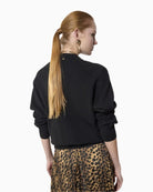 Lola Casademunt Zip Up Cardigan in black back view