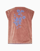 Lollys Laundry Bin velour vest dusty rose back view – Áines Boutique