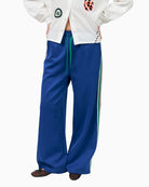 Lollys Laundry Liam pants blue front view – Áines Boutique