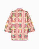 Lollys Laundry Lulu quilted jacket pink back view – Áines Boutique