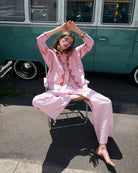 Lollys Laundry Veidall Overshirt pink embroidery detail – Áines Boutique