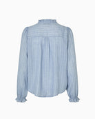 Lollys Laundry Arielll shirt Light Blue flat lay back view – Áines Boutique