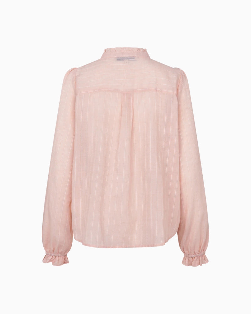 Lollys Laundry Arielll shirt Light Pink flat lay back view – Áines Boutique