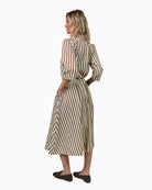 Lollys Laundry Bonoll shirt Dark Mokka side view – Áines Boutique