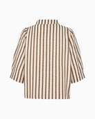 Lollys Laundry Bonoll shirt Dark Mokka flat lay back view – Áines Boutique