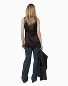 Lollys Laundry CainLL Top in dark brown back view
