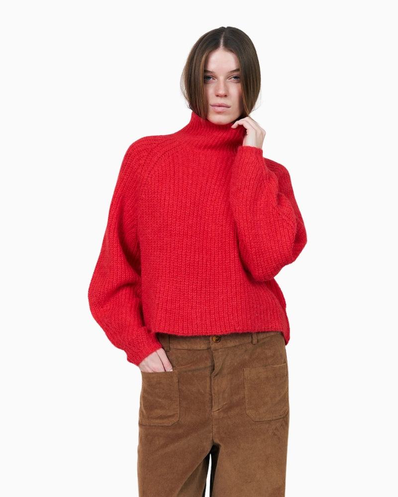Lollys Laundry Elio Jumper in Red front view