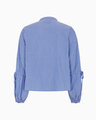 Lollys Laundry Lanna Shirt in Blue back fabric view