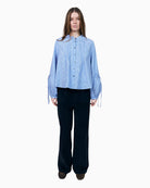 Lollys Laundry Lanna Shirt in Blue styled view