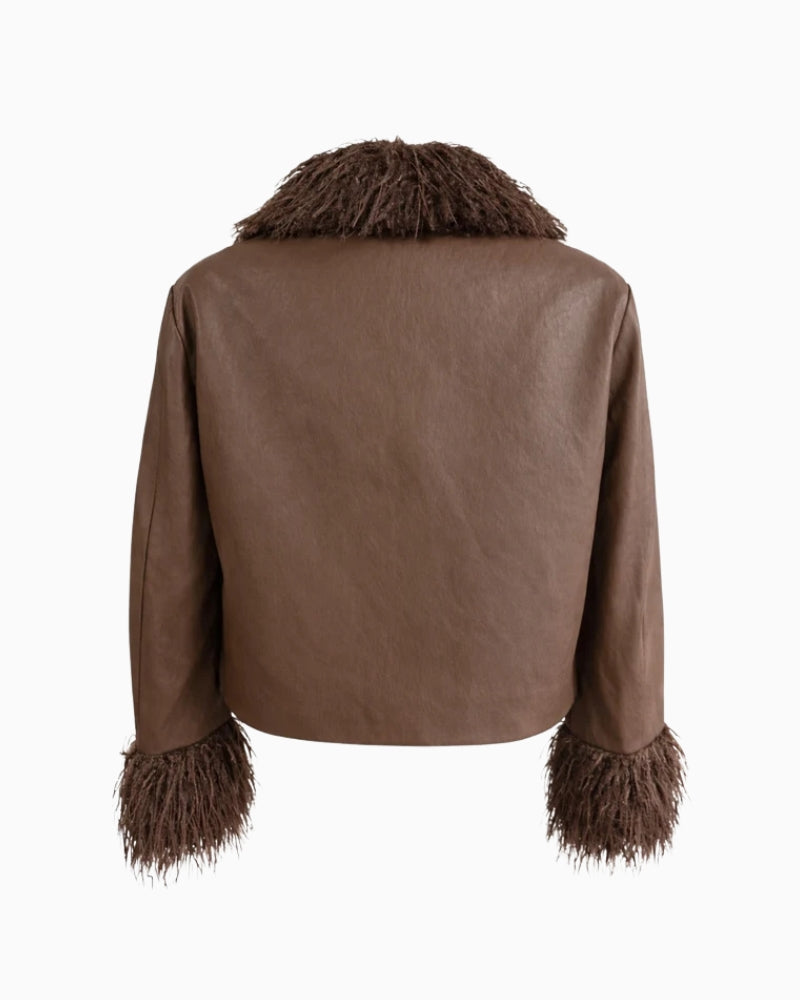 Lollys Laundry TracyLL Jacket in Brown back view