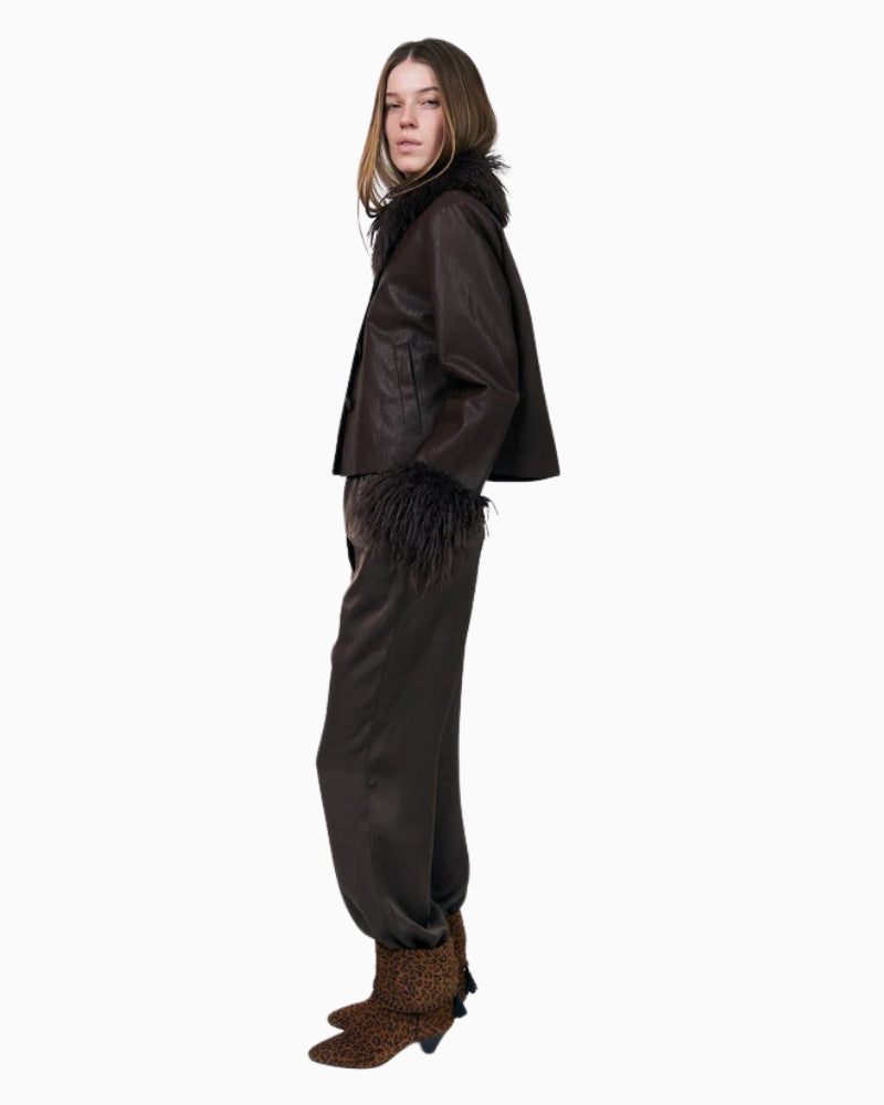 Lollys Laundry TracyLL Jacket in Brown side view