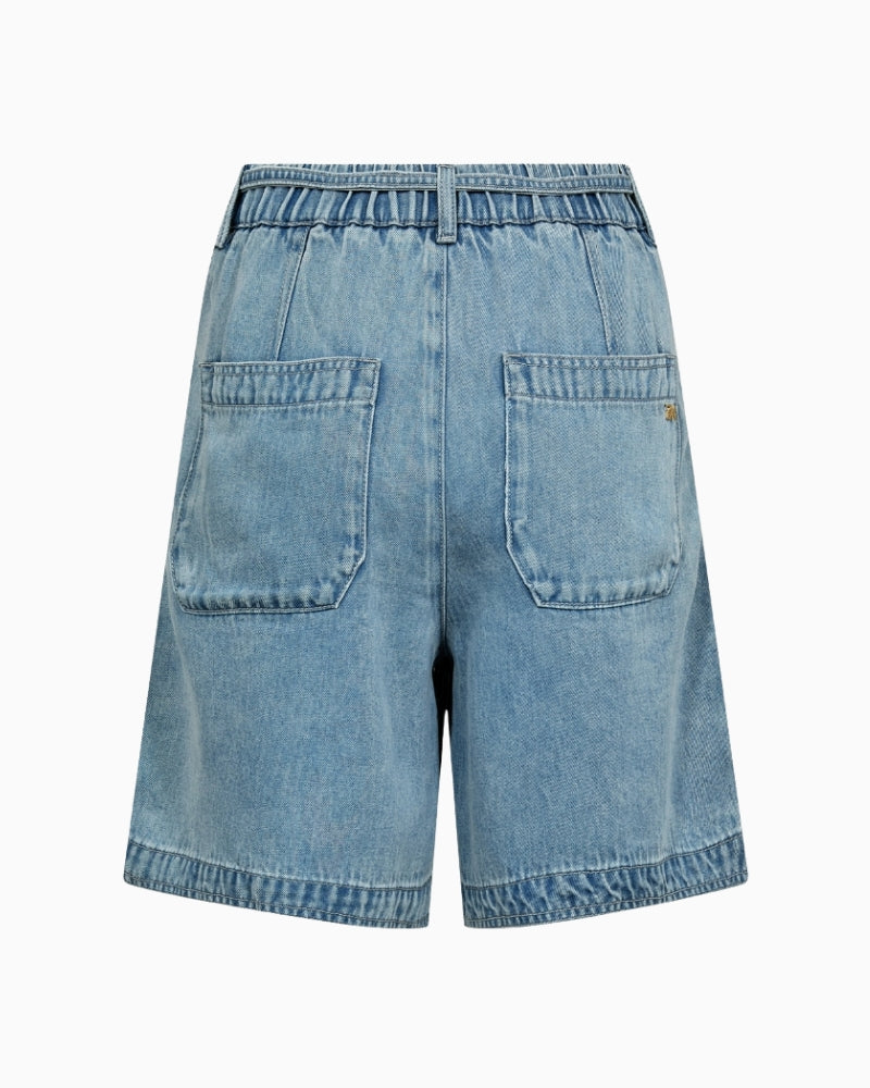 MOS MOSH Leli denim shorts light denim back view