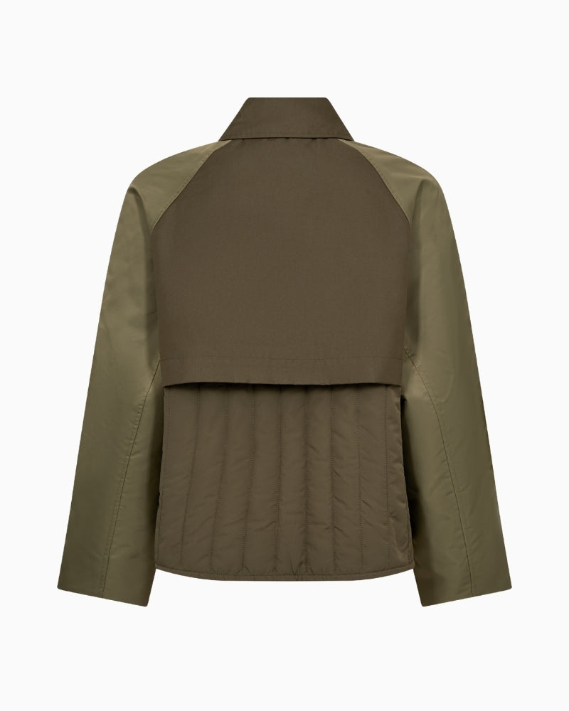 MOS MOSH MMZyla Neola Trenchcoat Olive Night back view