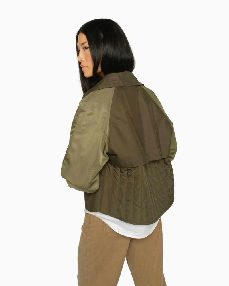 MOS MOSH MMZyla Neola Trenchcoat in Olive Night back view