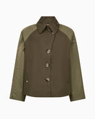 MOS MOSH MMZyla Neola Trenchcoat in Olive Night flat front view