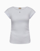 MOS MOSH Mall O-SL tee white front view fitted silhouett