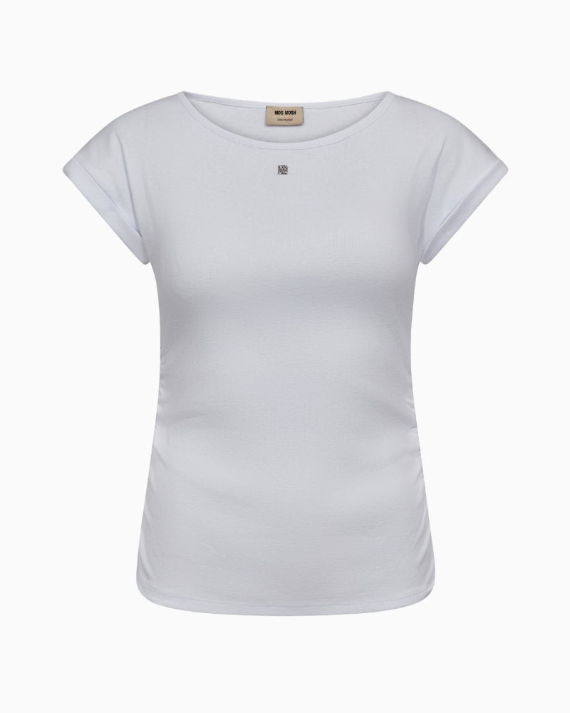 MOS MOSH Mall O-SL tee white front view fitted silhouett