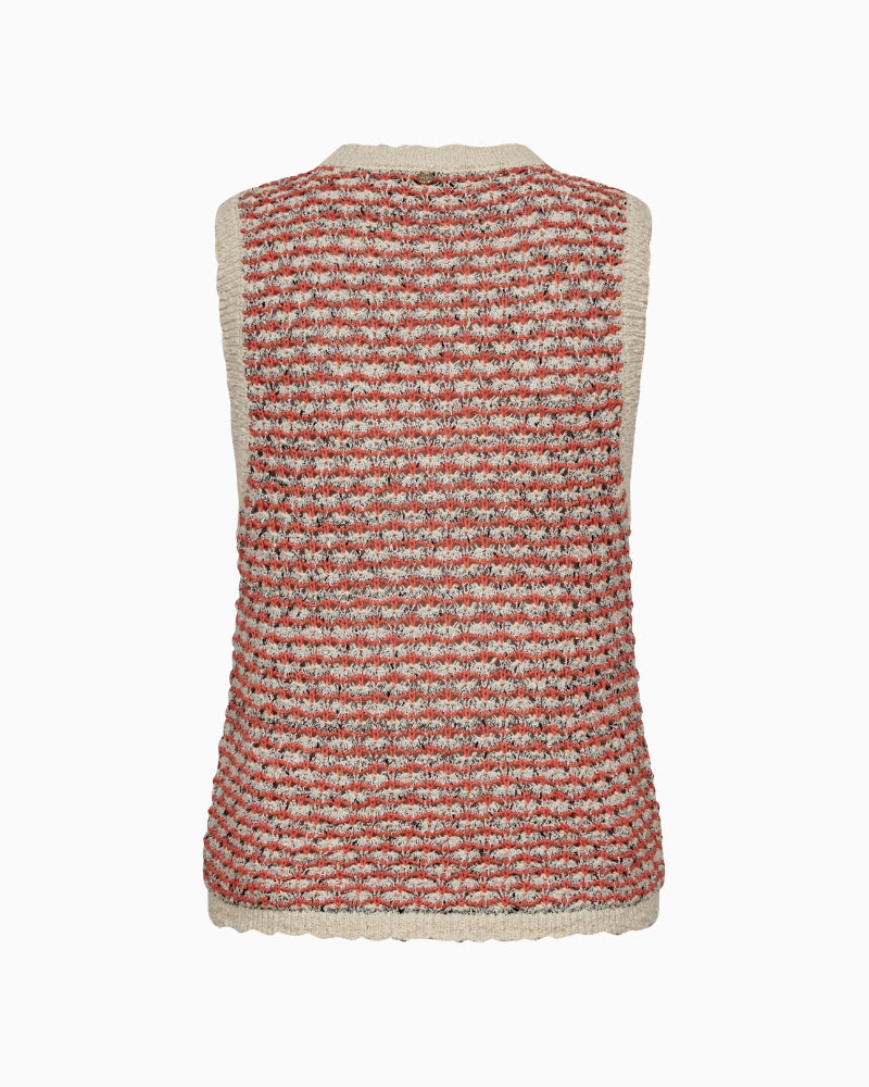 MOS MOSH Miah knit vest emberglow back view