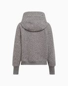 Ribbed hem and cuff detail on Marc Aurel grey zip hoodie