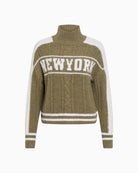 Marc Aurel khaki wool-blend jumper with soft texture and relaxed fit