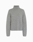 Grey high neck jumper by Marc Aurel with pearl embellishment