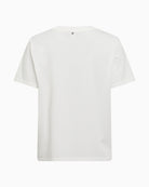Short sleeve cotton tee with casual fit and round neckline