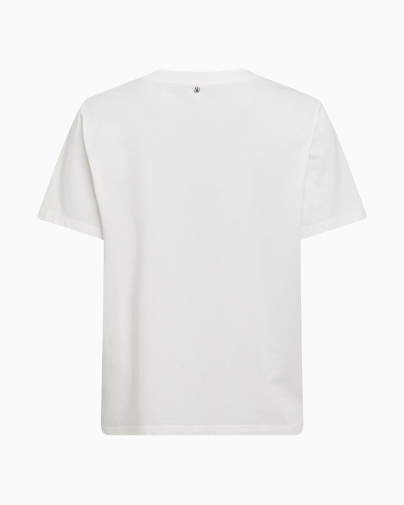 Short sleeve cotton tee with casual fit and round neckline