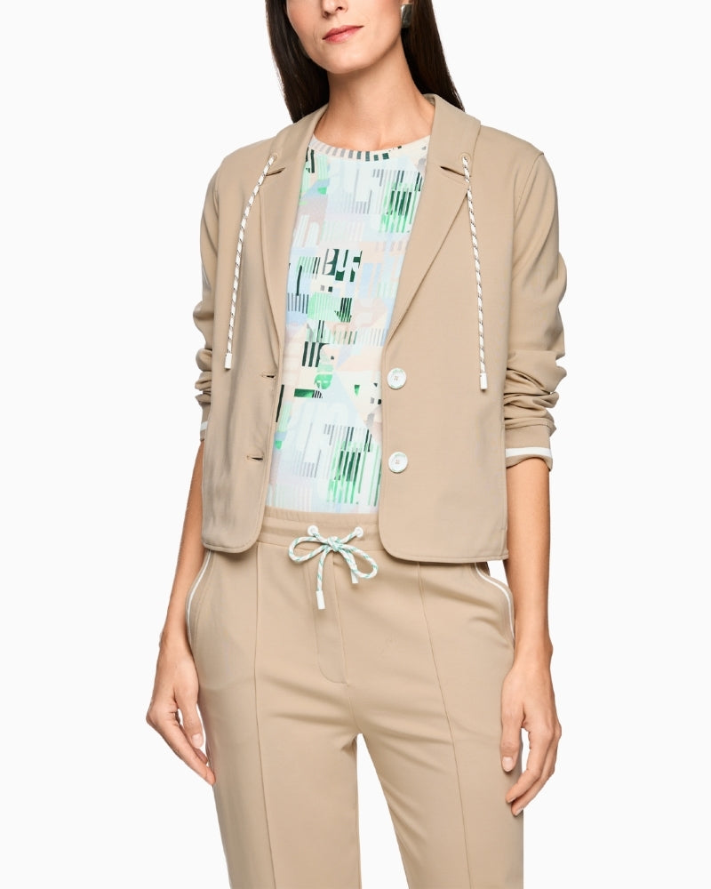 Marc Cain beige blazer front view – Áines Boutique