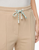 Marc Cain beige trousers waistband and drawstring detail – Áines Boutique
