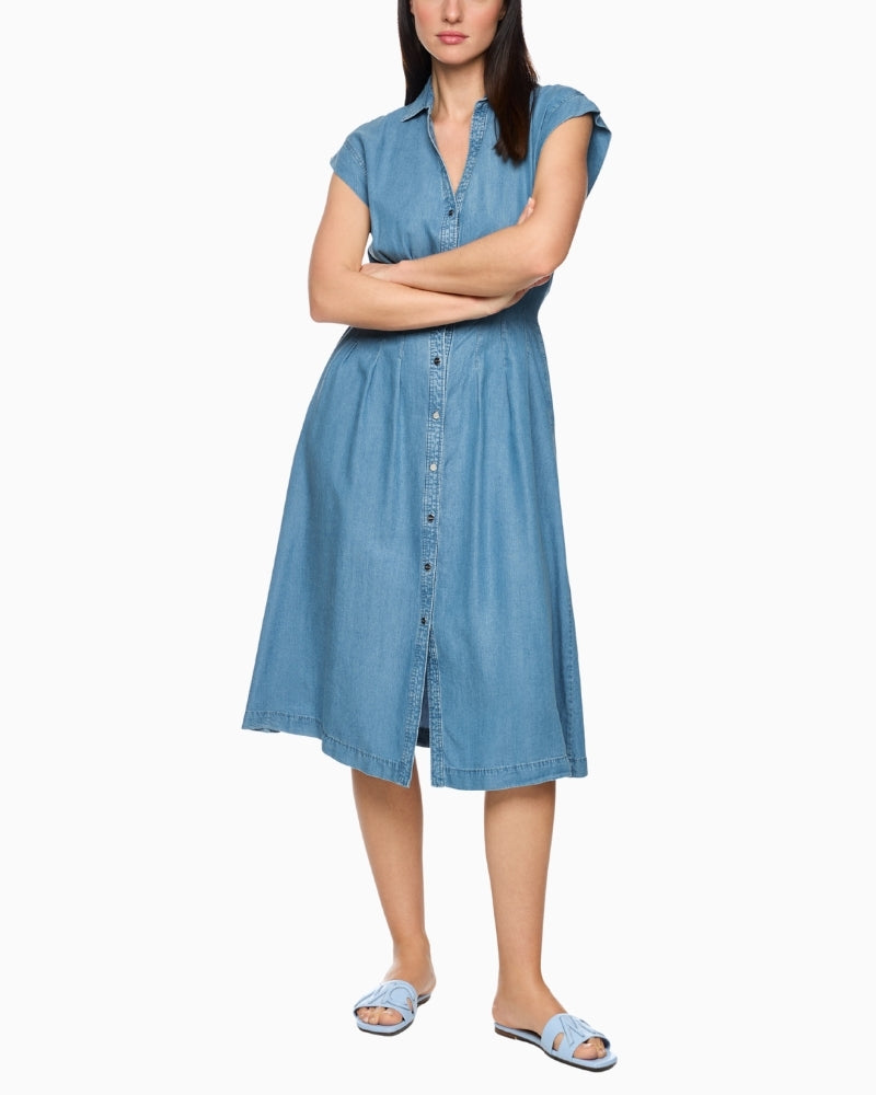 Marc Cain Light Denim Dress front view – Áines Boutique