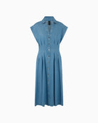 Marc Cain Light Denim Dress front view – Áines Boutique