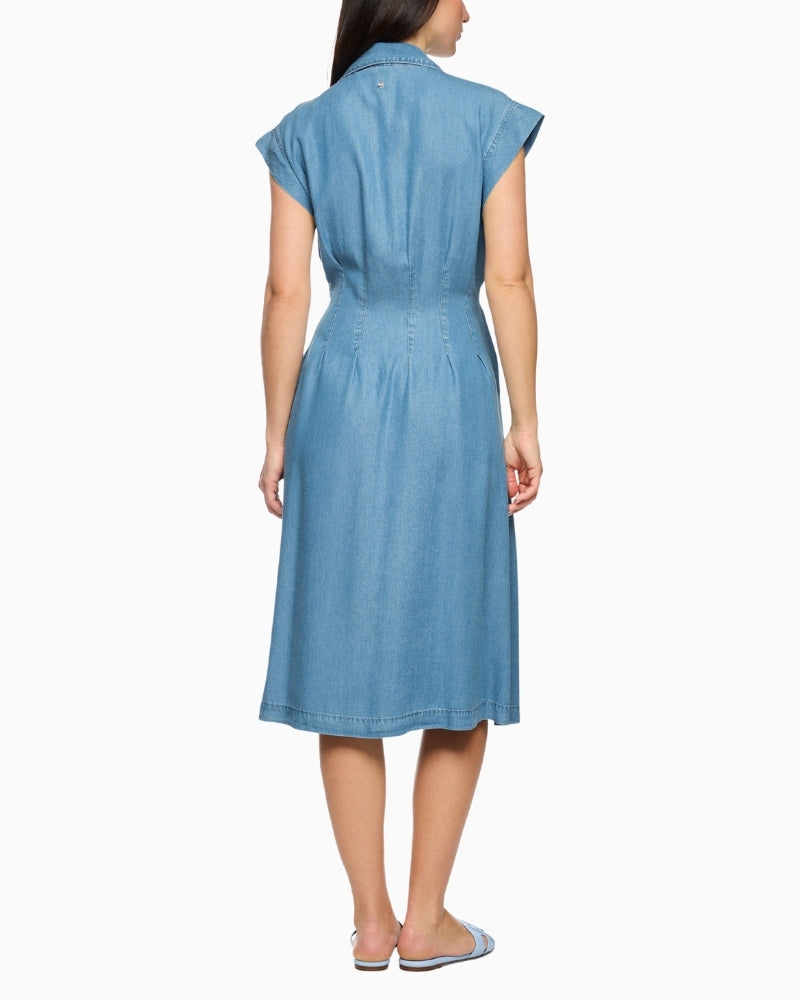 Marc Cain Light Denim Dress back view – Áines Boutique