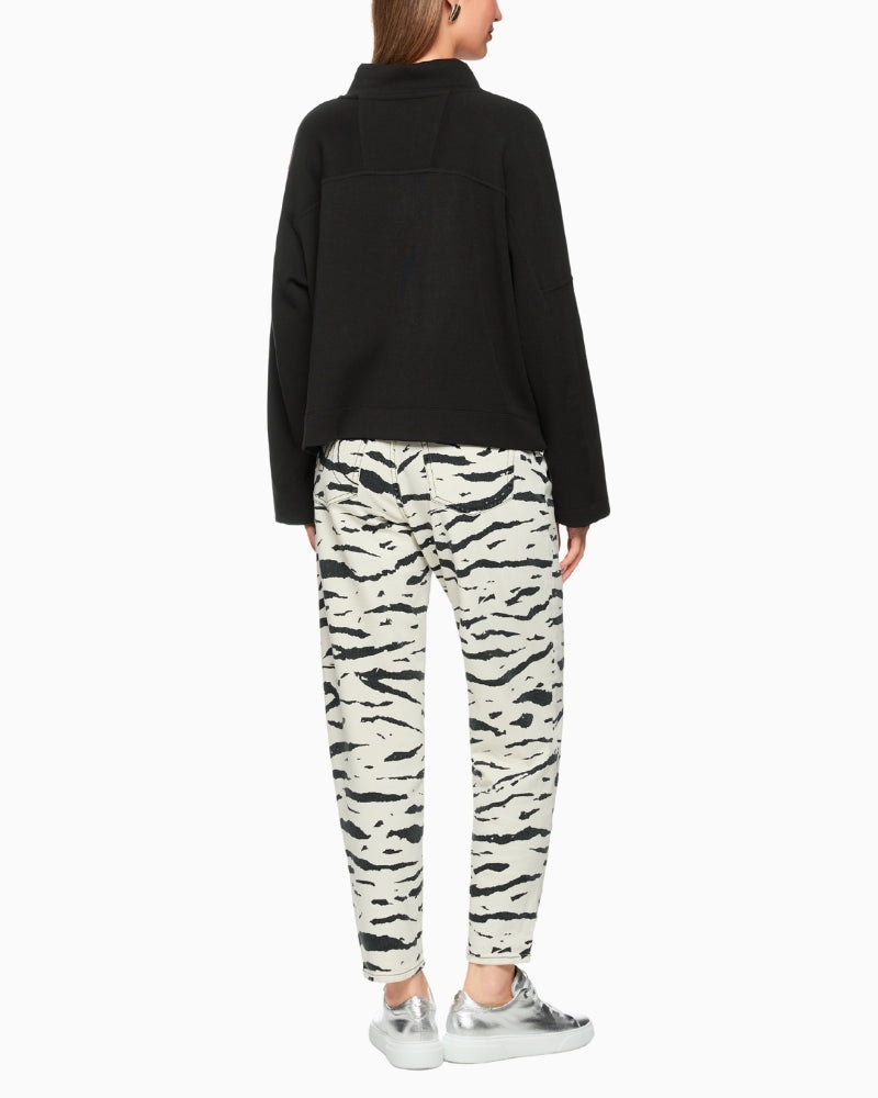 Back view of Marc Cain sweatshirt showing casual drape and dropped shoulders