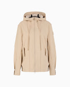 Marc Cain beige outdoor jacket front view – Áines Boutique