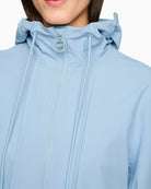 Marc Cain hooded jacket zip and collar detail – Áines Boutique