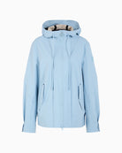 Marc Cain light blue outdoor jacket front view – Áines Boutique