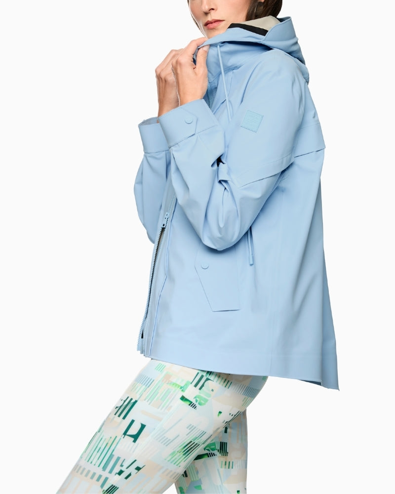 Marc Cain light blue jacket side profile – Áines Boutique