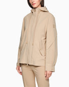 Marc Cain beige outdoor jacket front view – Áines Boutique