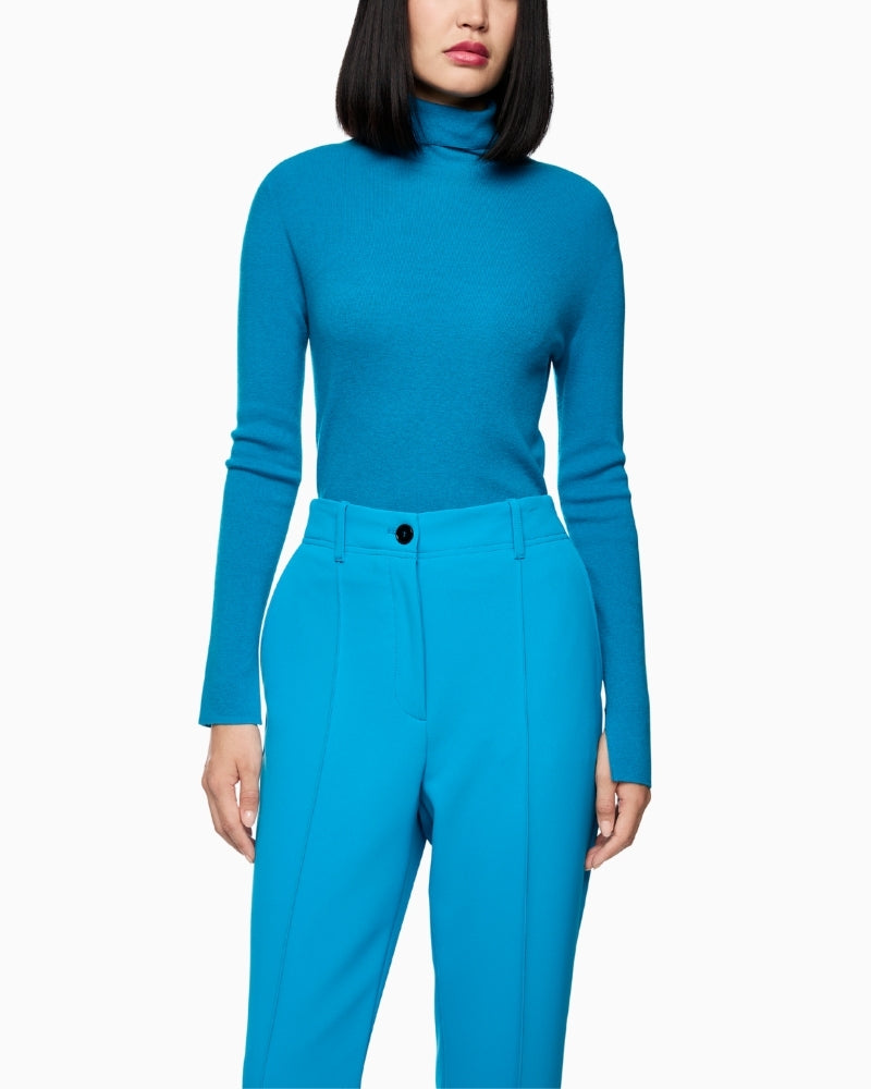 Marc Cain slim-fit turtleneck jumper in soft wool-cashmere blend