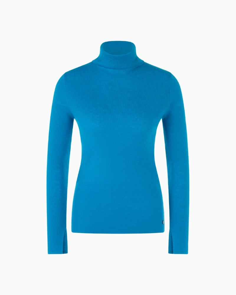 Marc Cain slim-fit turtleneck jumper in soft wool-cashmere blend