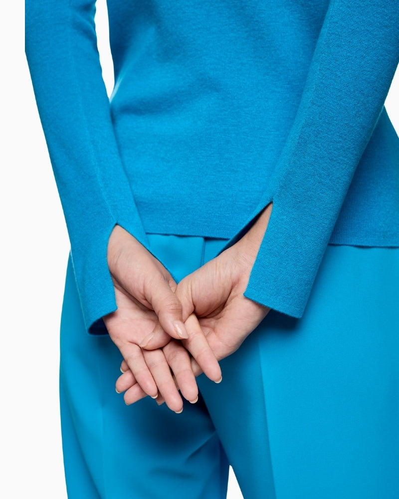 Rethink Together wool jumper by Marc Cain in sustainable fine knit