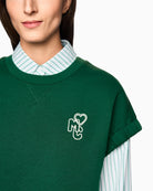 Marc Cain logo embroidery chest detail – Áines Boutique