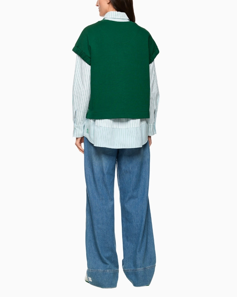 Marc Cain short sleeve shirt back view – Áines Boutique