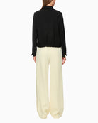 Back of Marc Cain blazer showing elasticated waistband detail