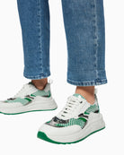 Marc Cain denim pants detail close-up – Áines