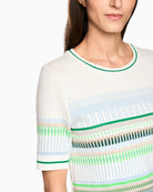 Marc Cain round neck knit pullover detail – Áines Boutique