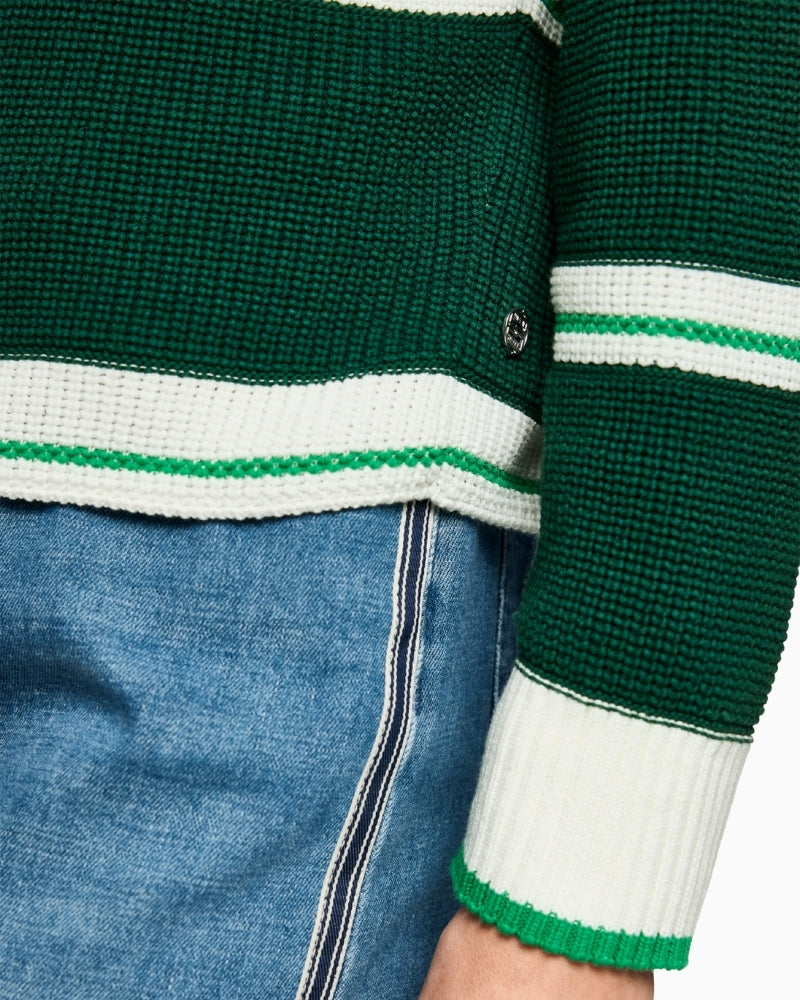 Marc Cain green sweater sleeve and cuff detail – Áines Boutique