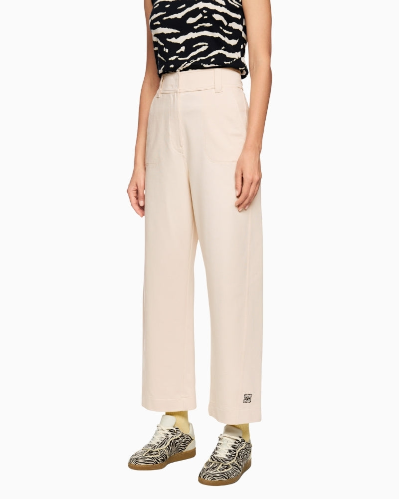 Marc Cain WOKHA cream culottes with wide leg and cropped length