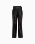 Front view of Marc Aurel black trousers – straight leg style