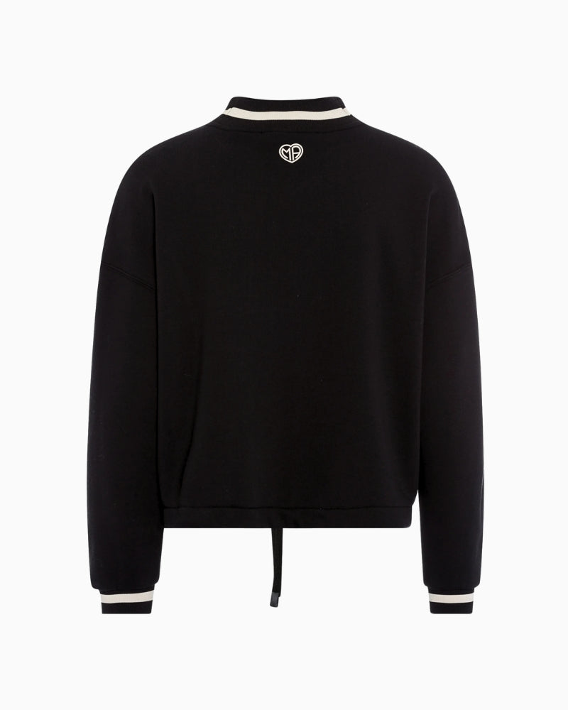 Back view of sporty Marc Aurel sweatshirt with boxy fit